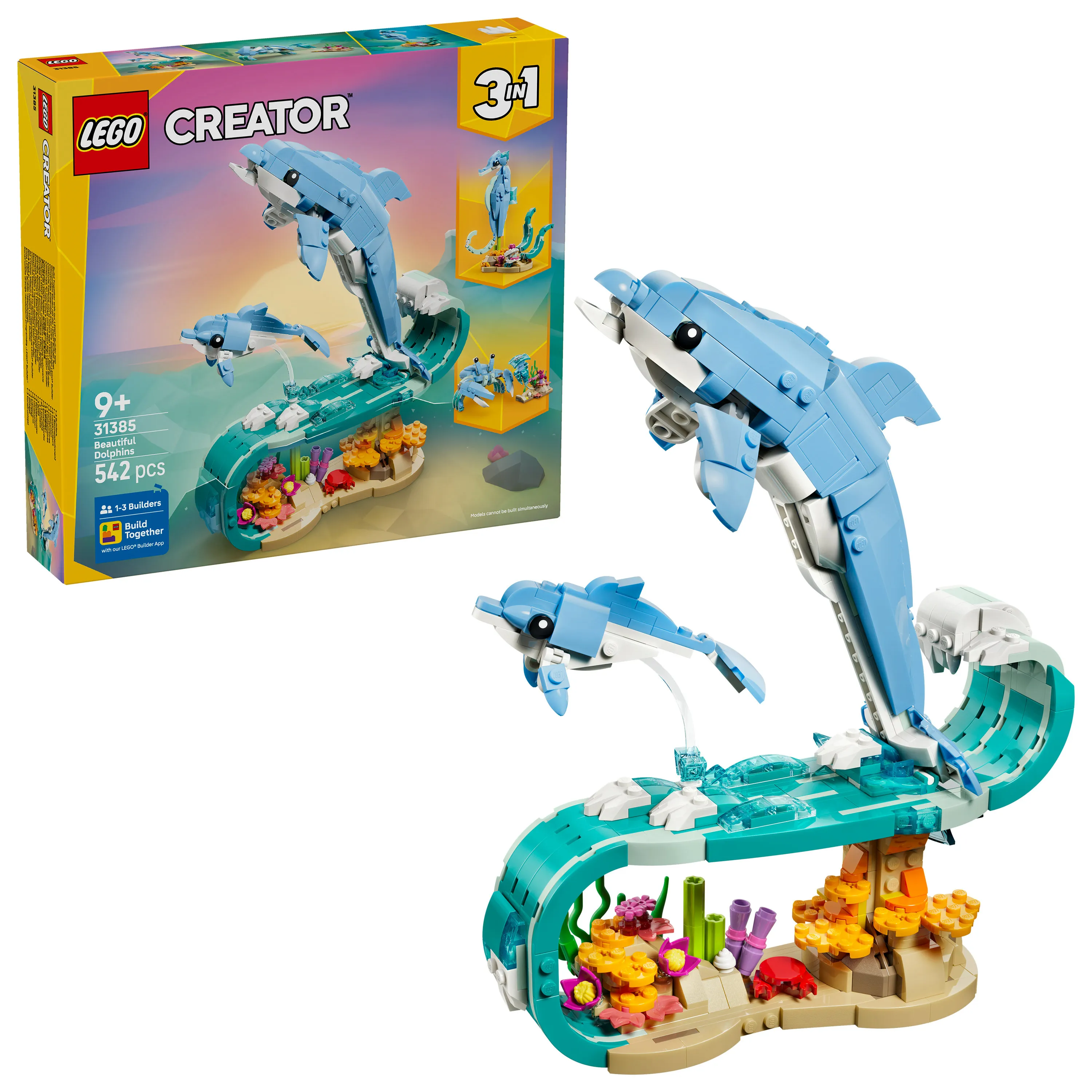 LEGO Creator Marina djur: S&ouml;ta delfiner 31385