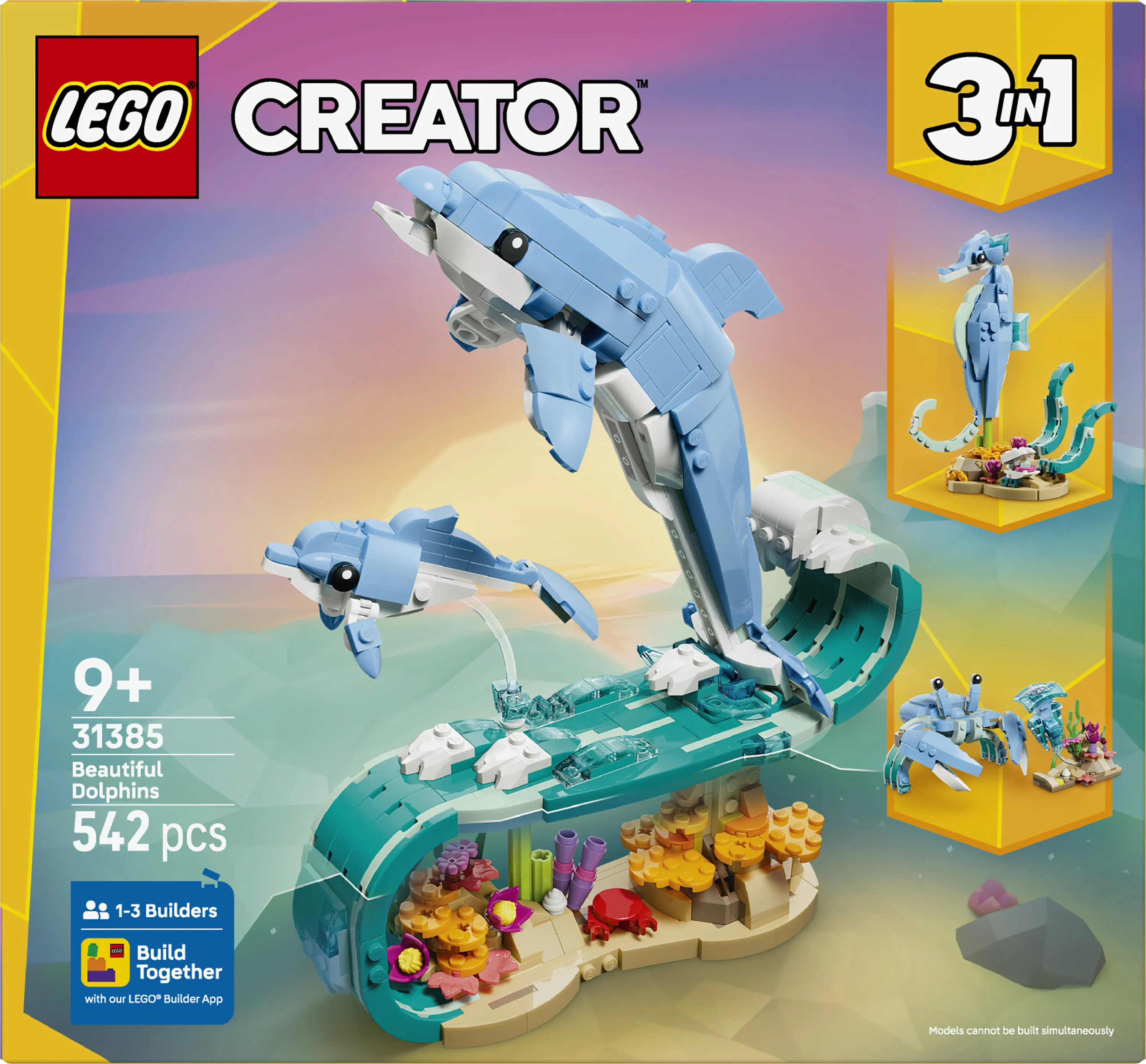 LEGO Creator Marina djur: S&ouml;ta delfiner 31385
