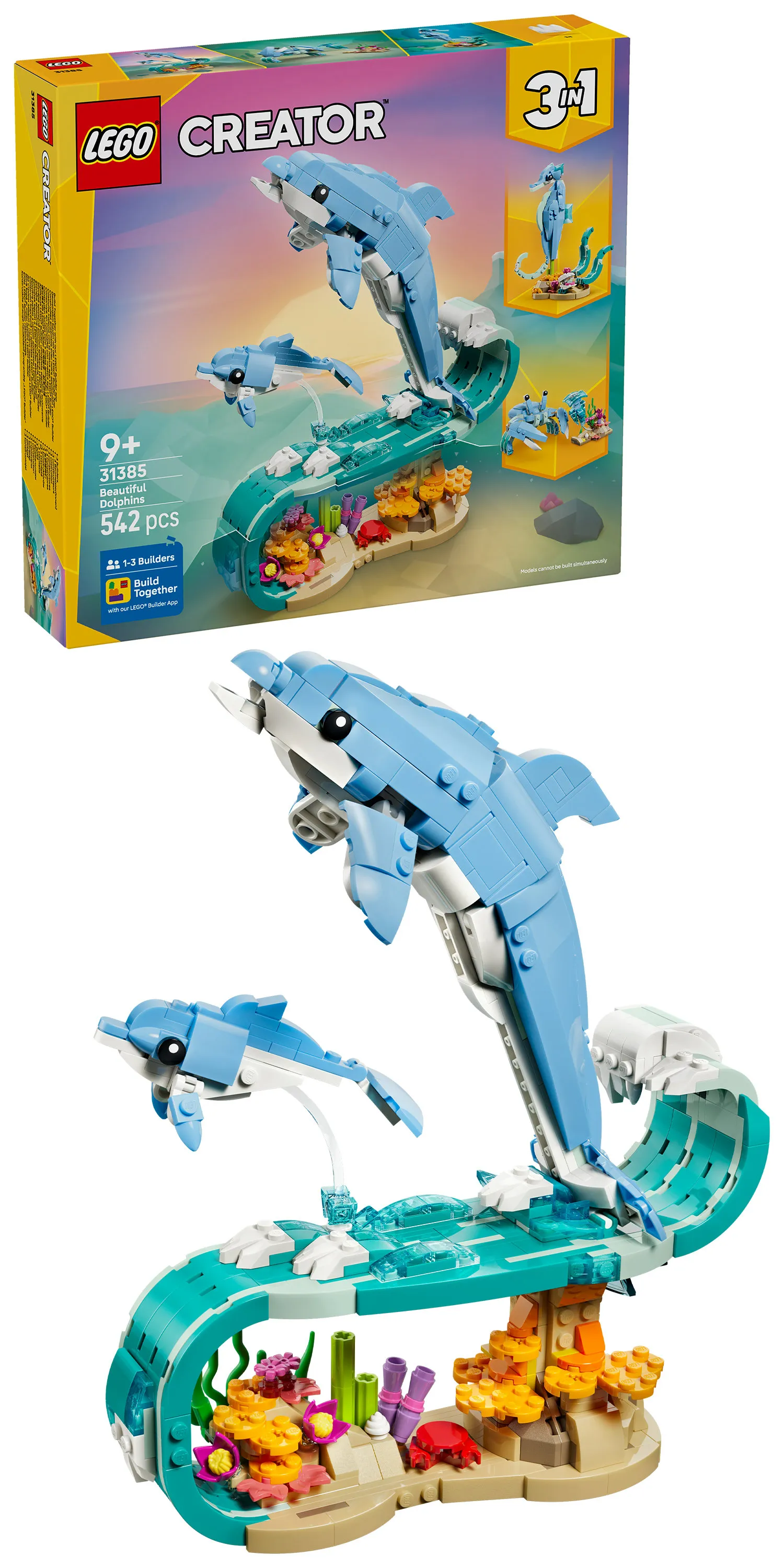LEGO Creator Marina djur: S&ouml;ta delfiner 31385