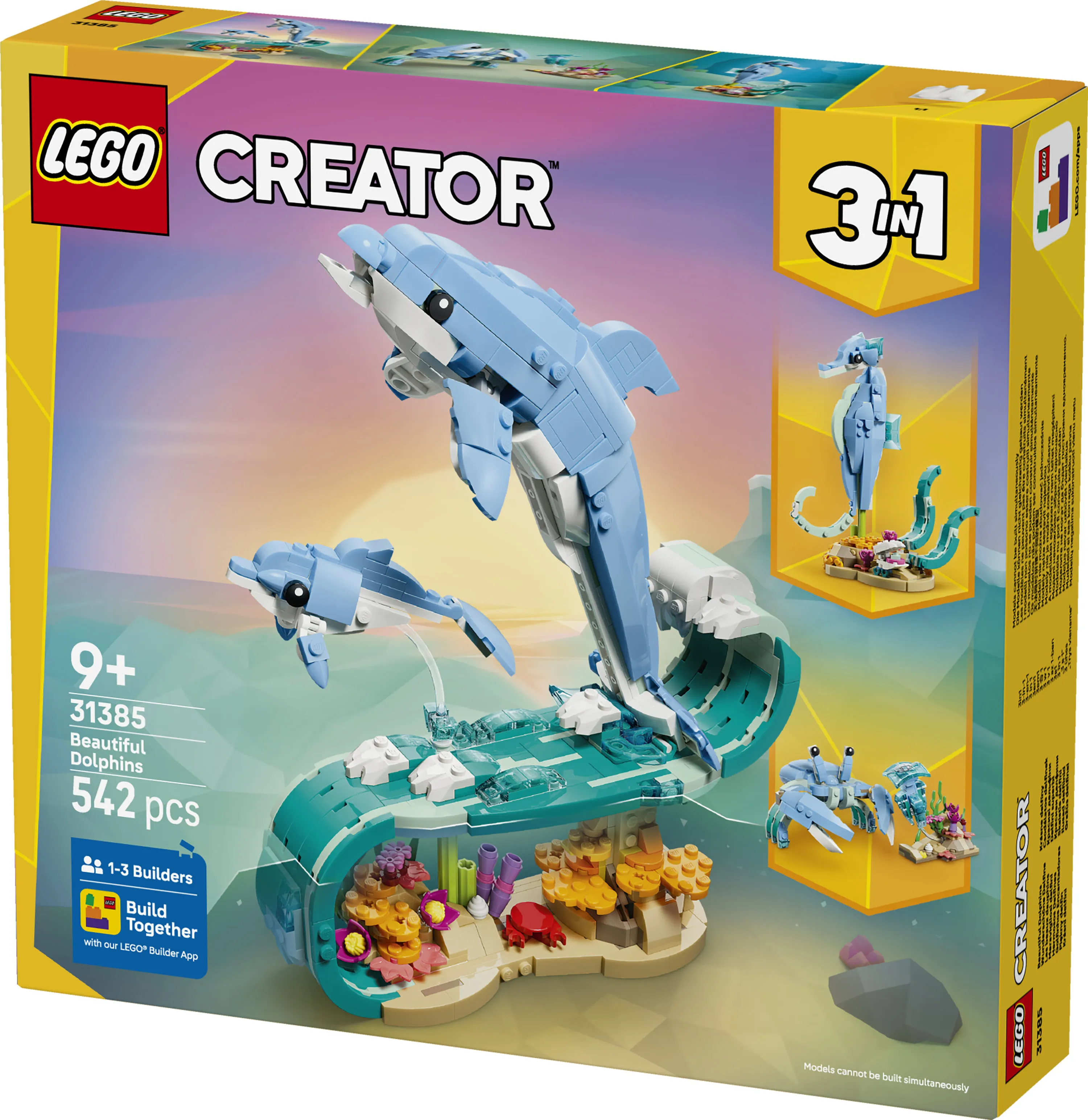 LEGO Creator Marina djur: S&ouml;ta delfiner 31385