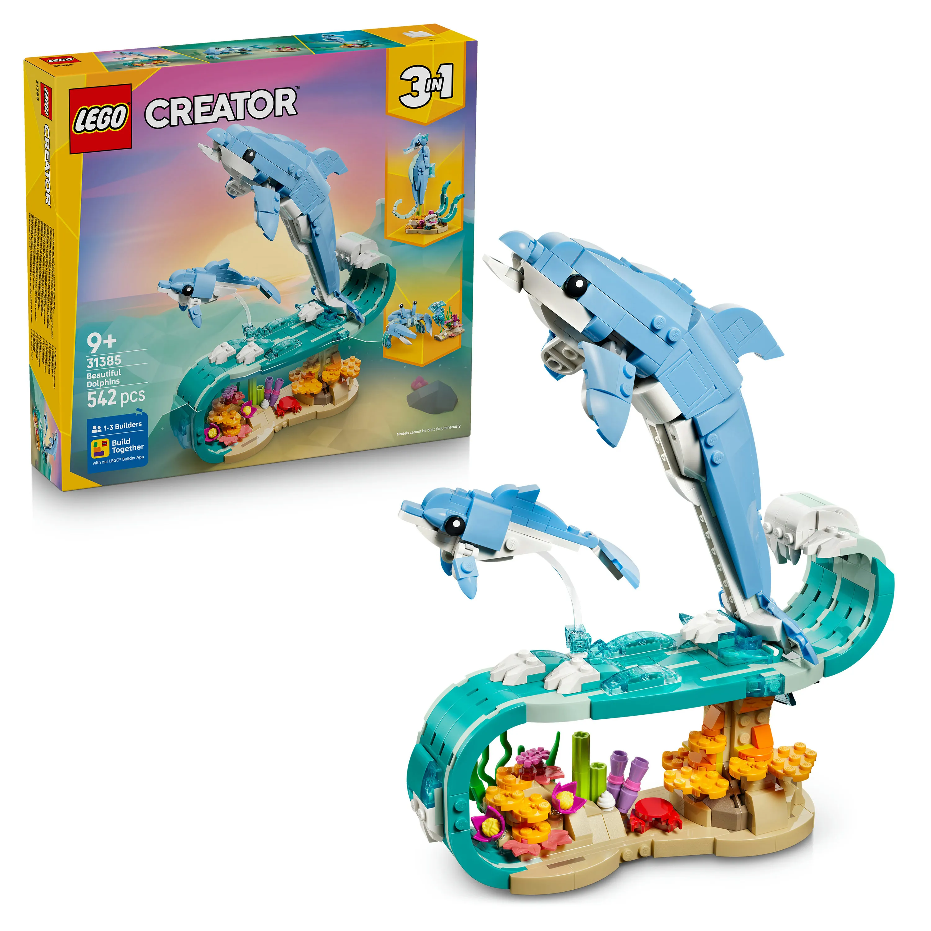 LEGO Creator Marina djur: S&ouml;ta delfiner 31385