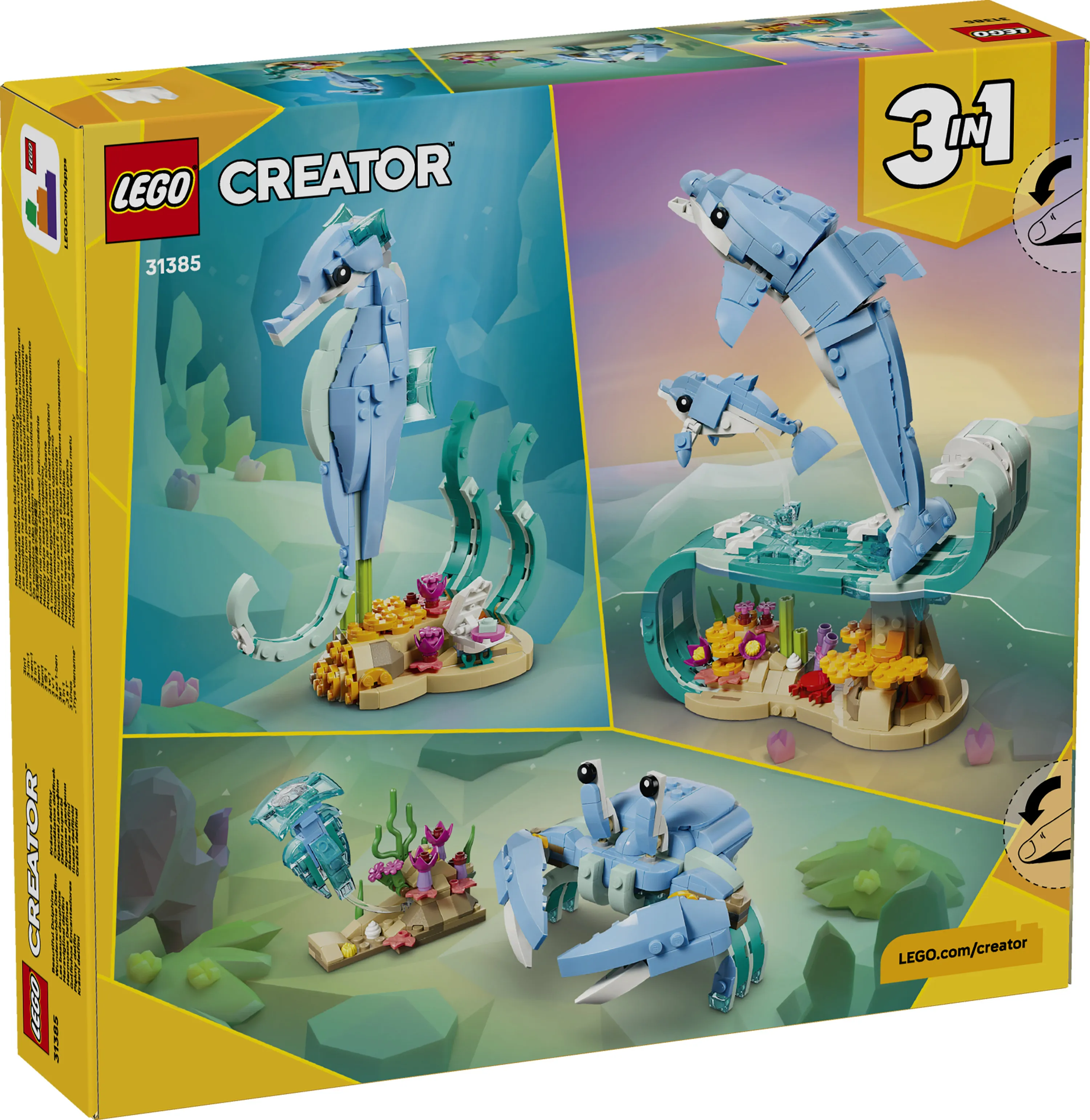 LEGO Creator Marina djur: S&ouml;ta delfiner 31385