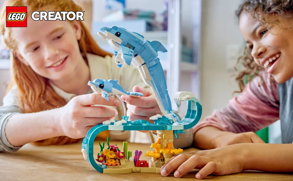 LEGO Creator Marina djur: S&ouml;ta delfiner 31385