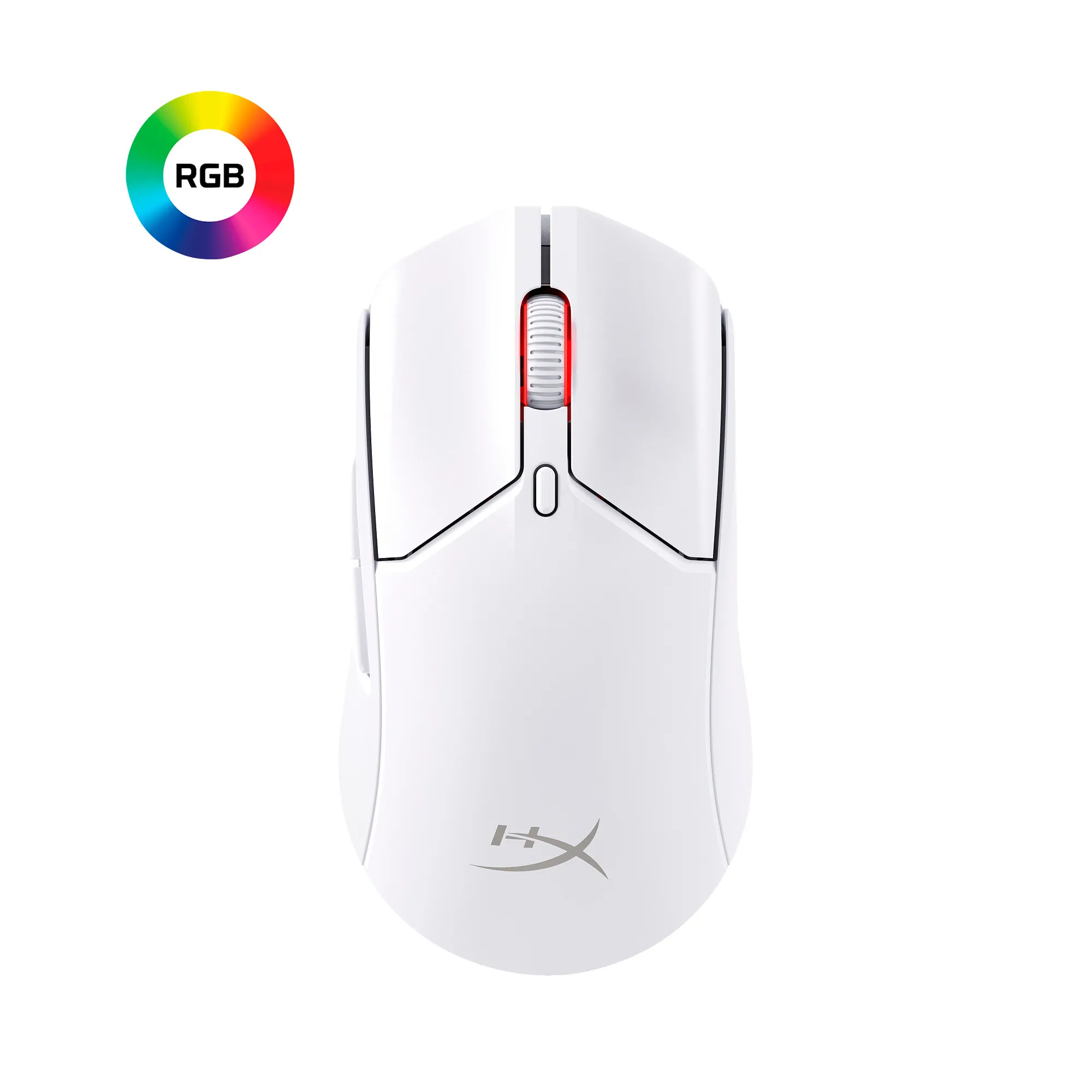 HyperX Pulsefire Haste 2 Optisk Tr&aring;dl&oslash;s Kabling Hvid