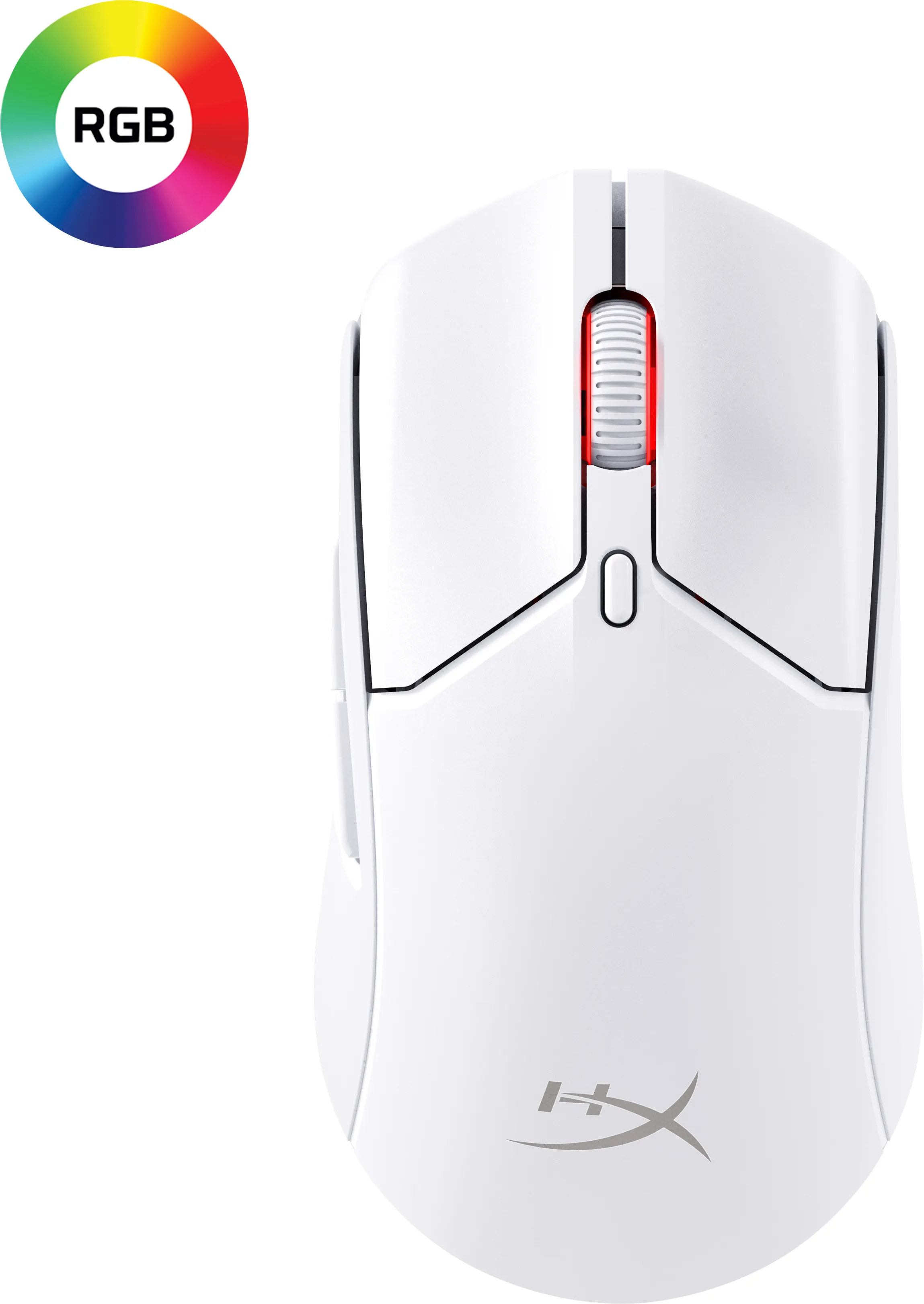 HyperX Pulsefire Haste 2 Optisk Tr&aring;dl&oslash;s Kabling Hvid