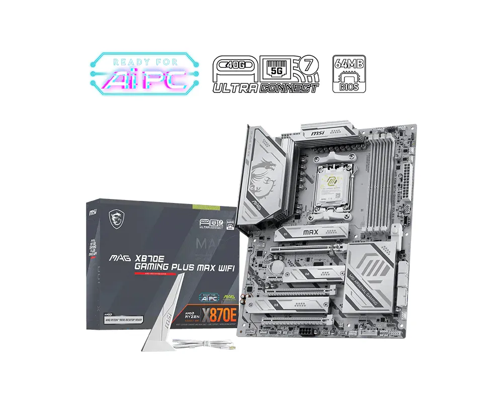 MSI MAG X870E Gaming Plus Max WiFi 7 AM5 ATX-emolevy