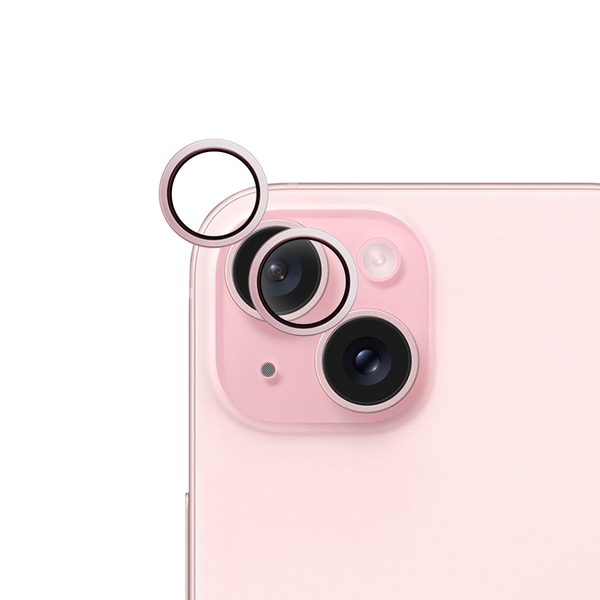 Epico Aluminium Lens, iPhone 15 / 15 Plus - Camera Lens Protector, Pink