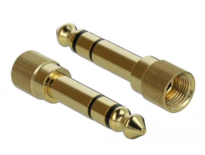 De-Lock  3.5mm – 3.5mm -adapteri, musta, Harmaa