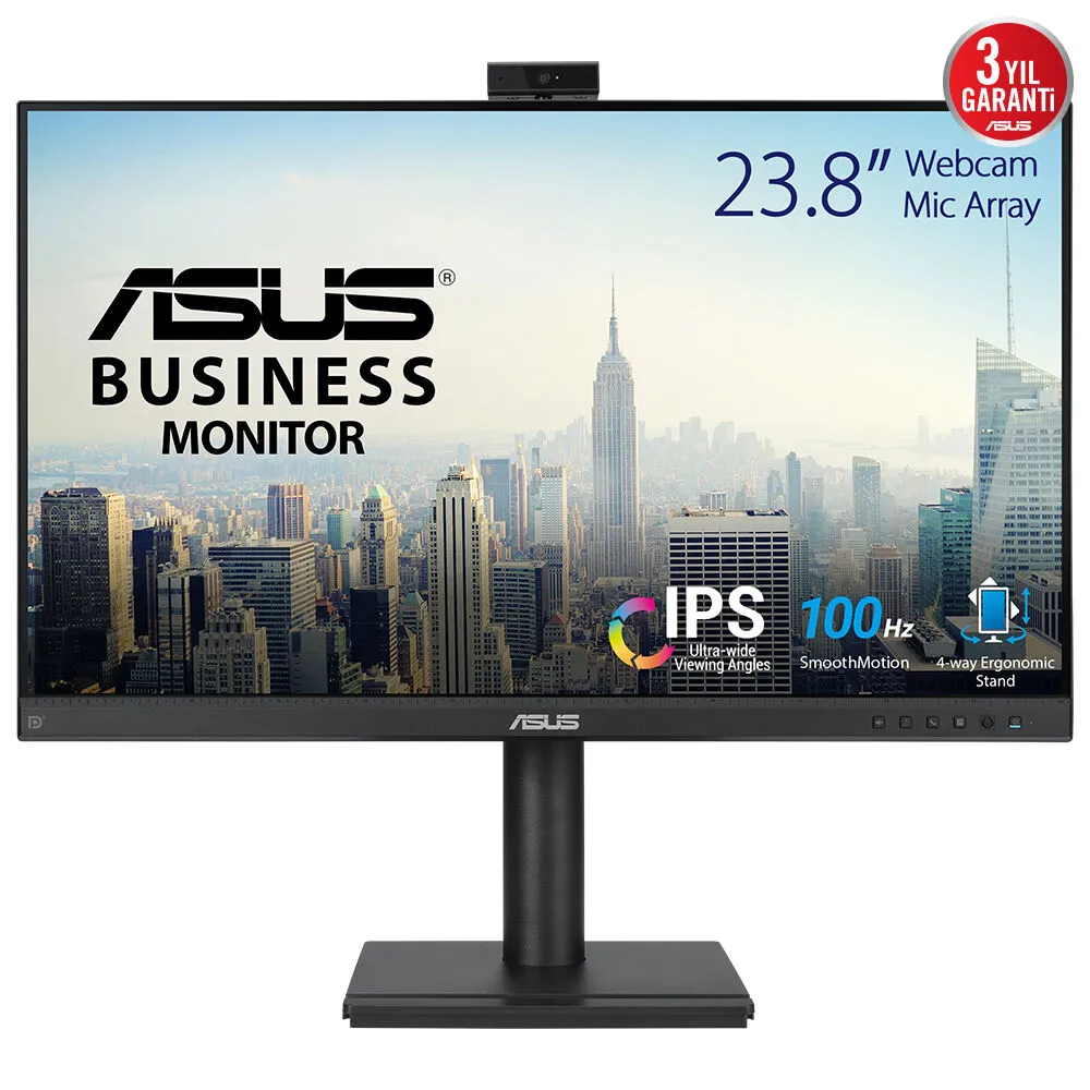 ASUS BE249QFK 24" Full HD, IPS sk&auml;rm med webbkamera