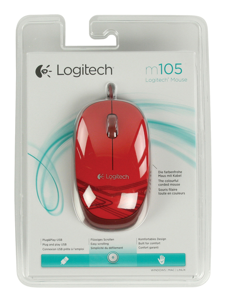 Logitech M105 -hiiri, Punainen