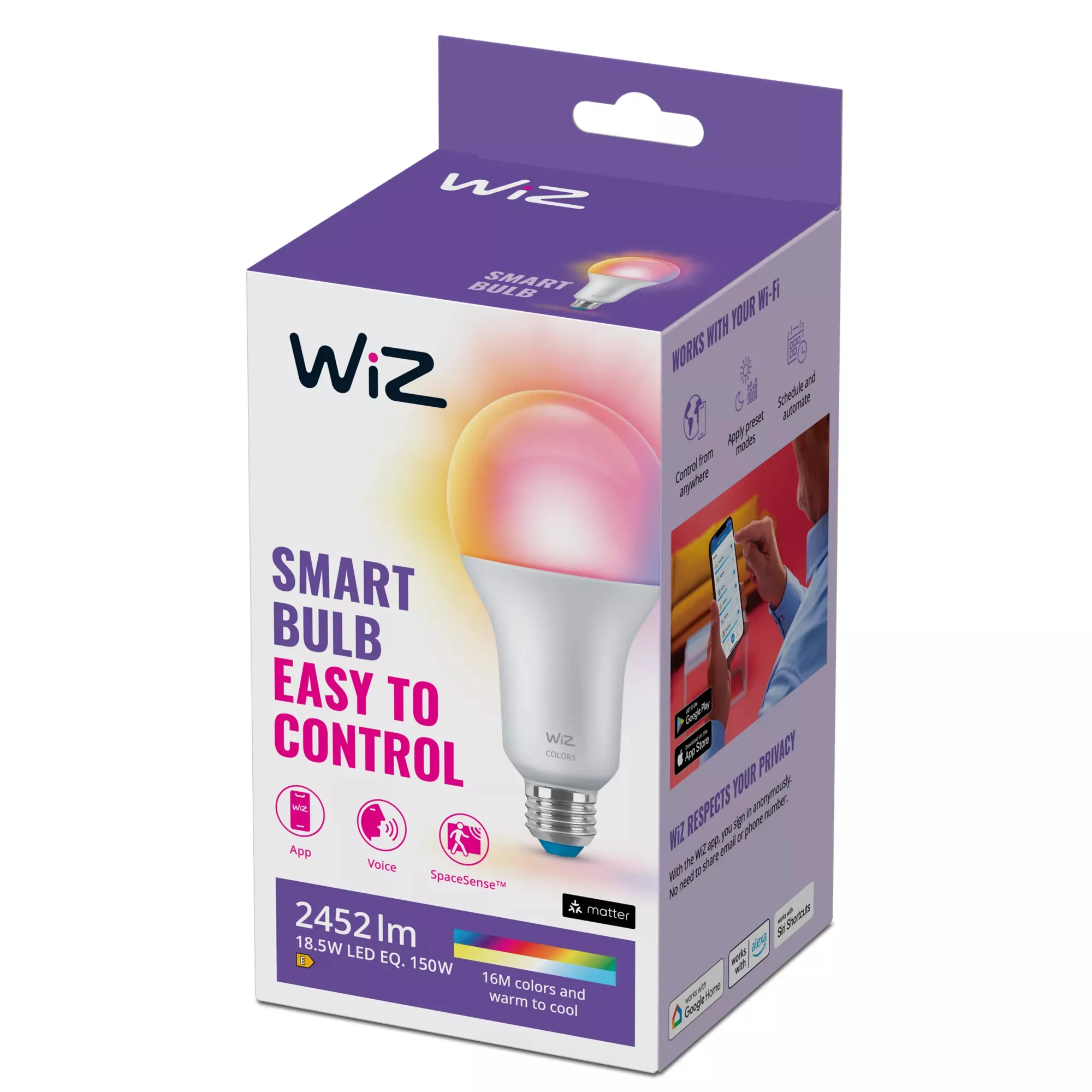 WiZ full color RGB E27 -&auml;lylampu
