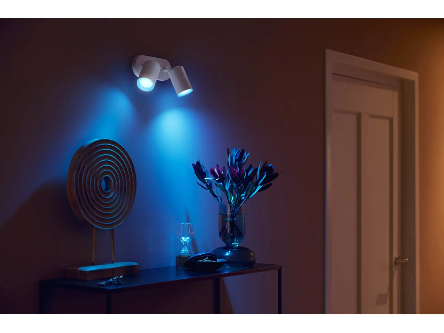 PHILIPS HUE FUGATO PLATE/SPIRAL WHITE 2X5.7W, 240V