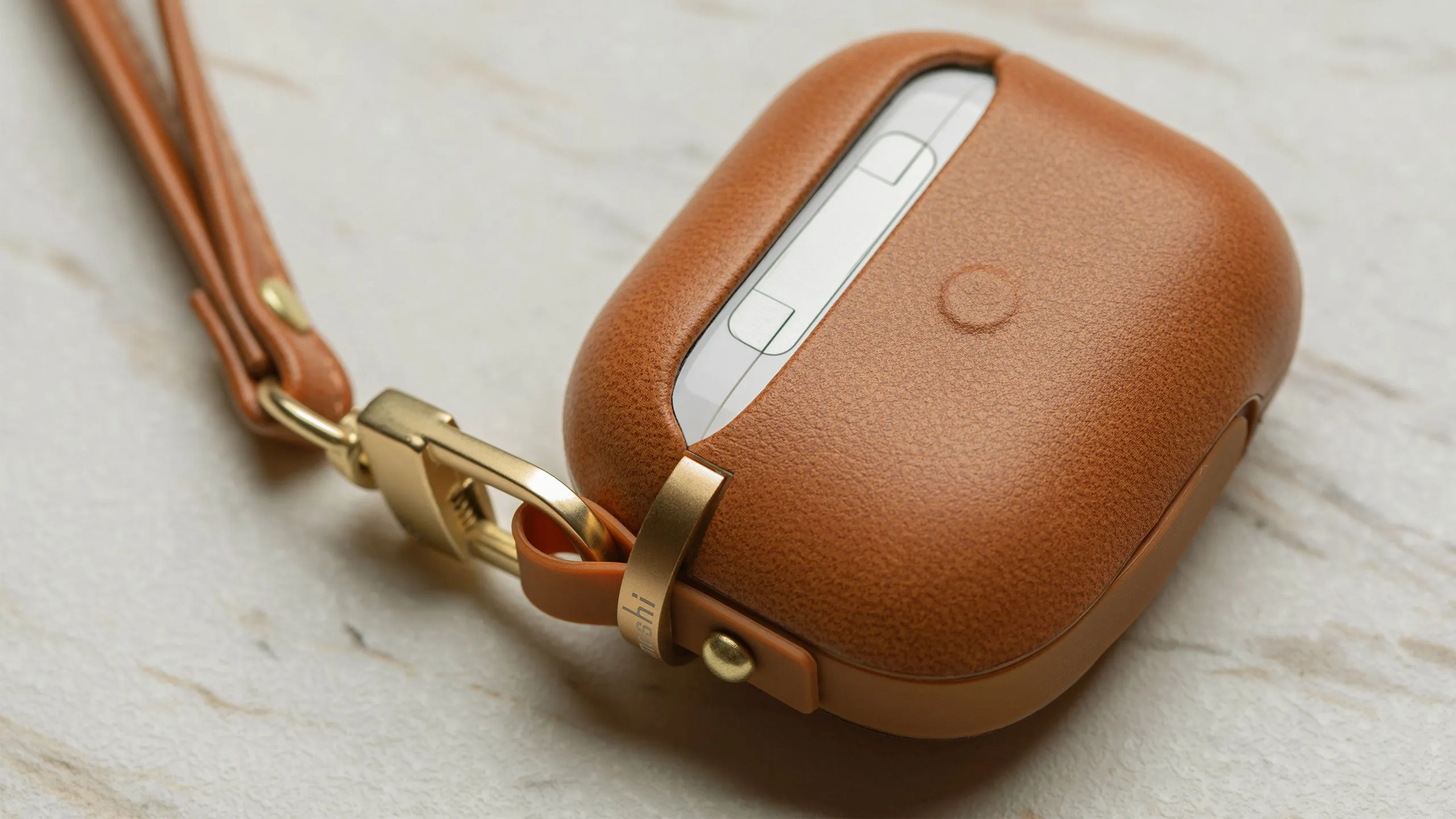 Moshi Pebbo Luxe f&ouml;r AirPods 3 - Brun