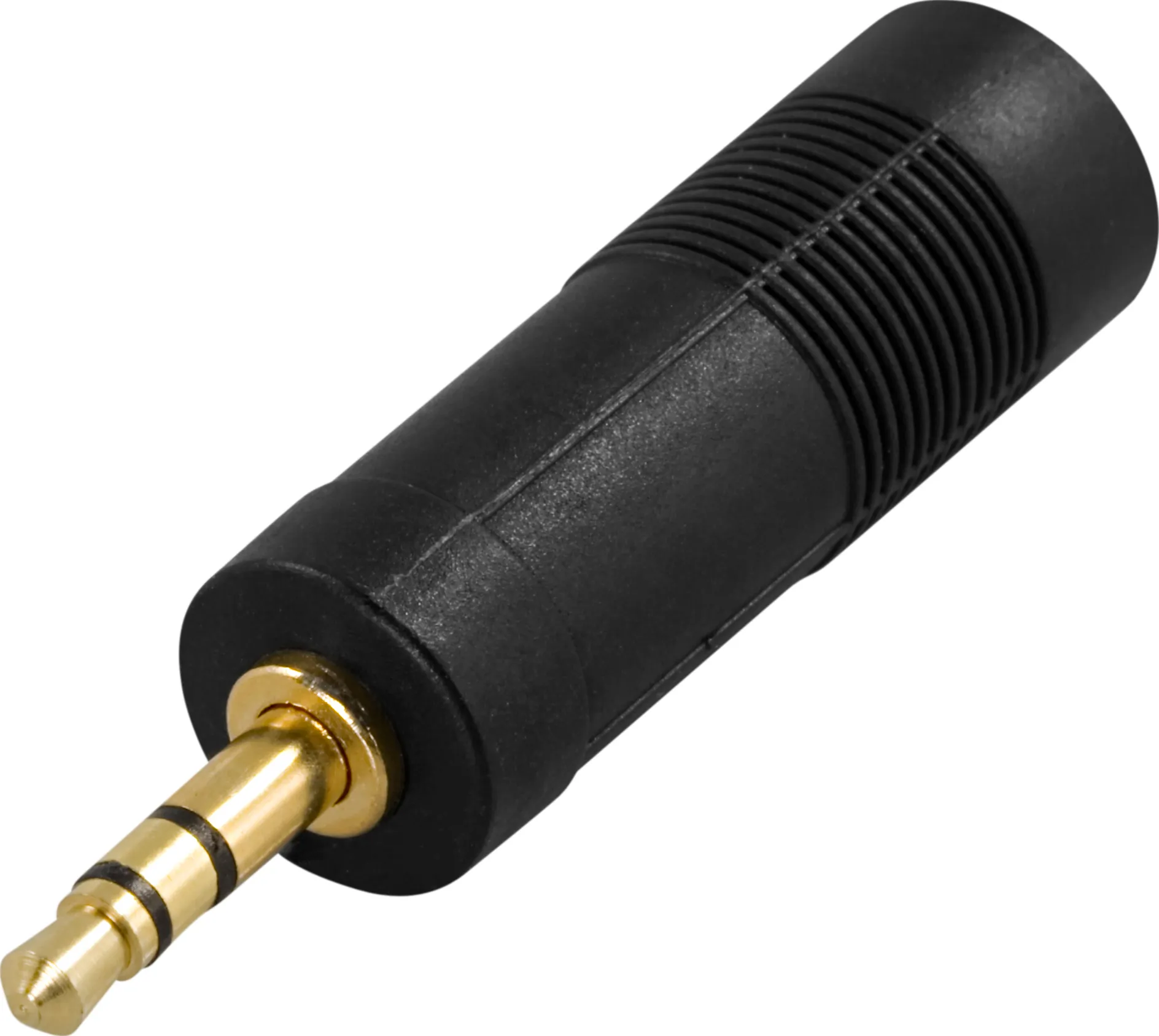 Deltaco  6.35mm – 3.5mm -adapteri, Musta
