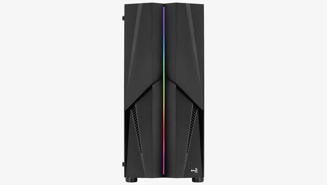 AEROCOOL Mecha-G-BK-V2 -miditornikotelo ikkunalla, RGB-valaistuksella, musta