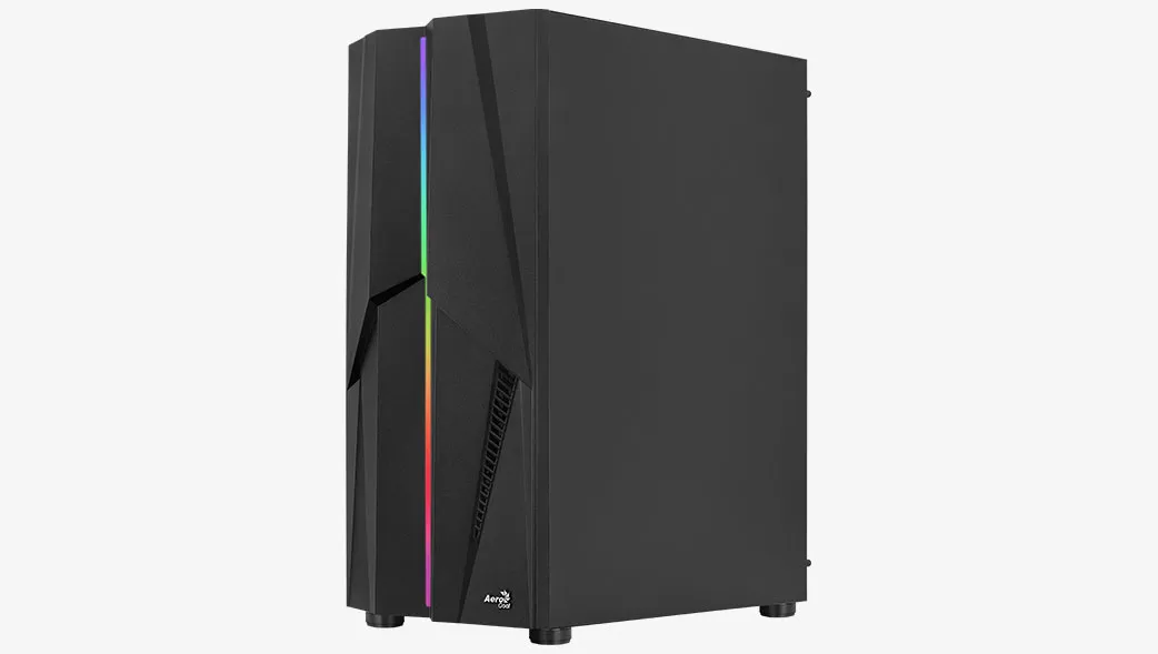 AEROCOOL Mecha-G-BK-V2 -miditornikotelo ikkunalla, RGB-valaistuksella, musta