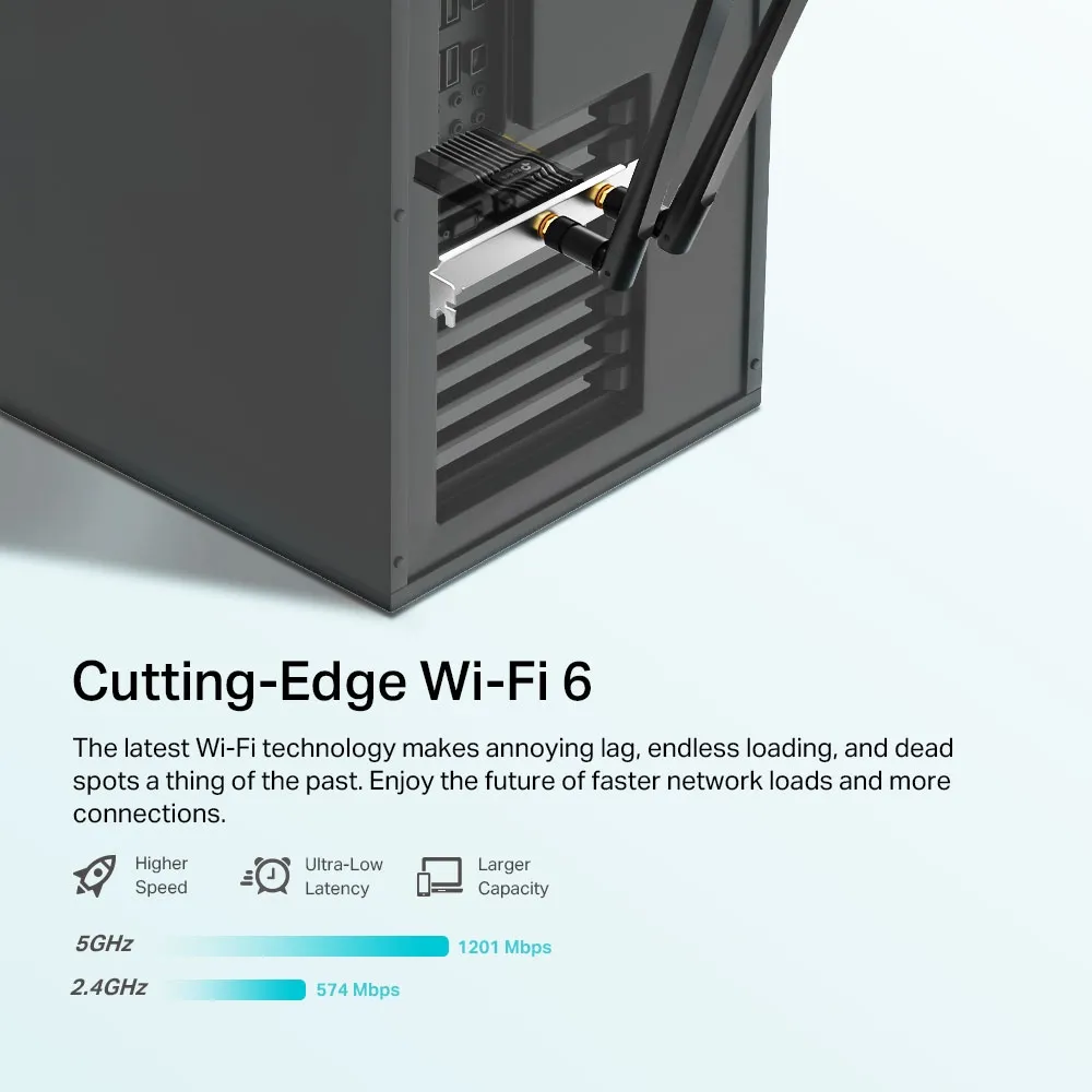 TP-Link Archer TX20E AX1800 Dual Band Wi-Fi 6 Bluetooth 5.2 -PCI Express Adapter