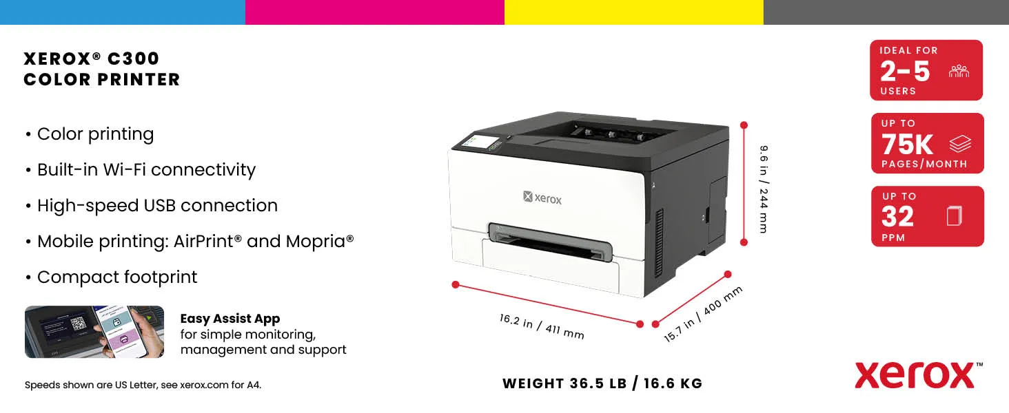 C300 A4 30ppm Wireless Duplex Printer
