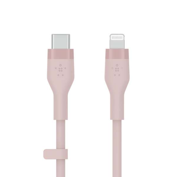 Belkin BoostCharge Flex USB-C &ndash; Lightning -kaapeli, 2 m, vaaleanpunainen