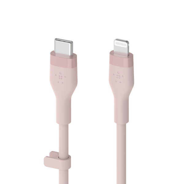 Belkin BoostCharge Flex USB-C &ndash; Lightning -kaapeli, 2 m, vaaleanpunainen