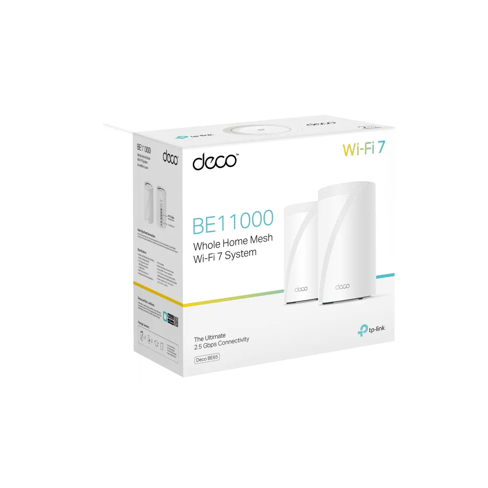 TP-Link Deco BE65 Wi-Fi 7 BE9300 Whole-Home Mesh Wi-Fi System (2-pack)