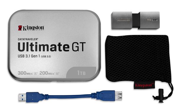 Kingston 1 Tt DataTraveler Ultimate GT USB 3.0 -muistitikku, Hopea