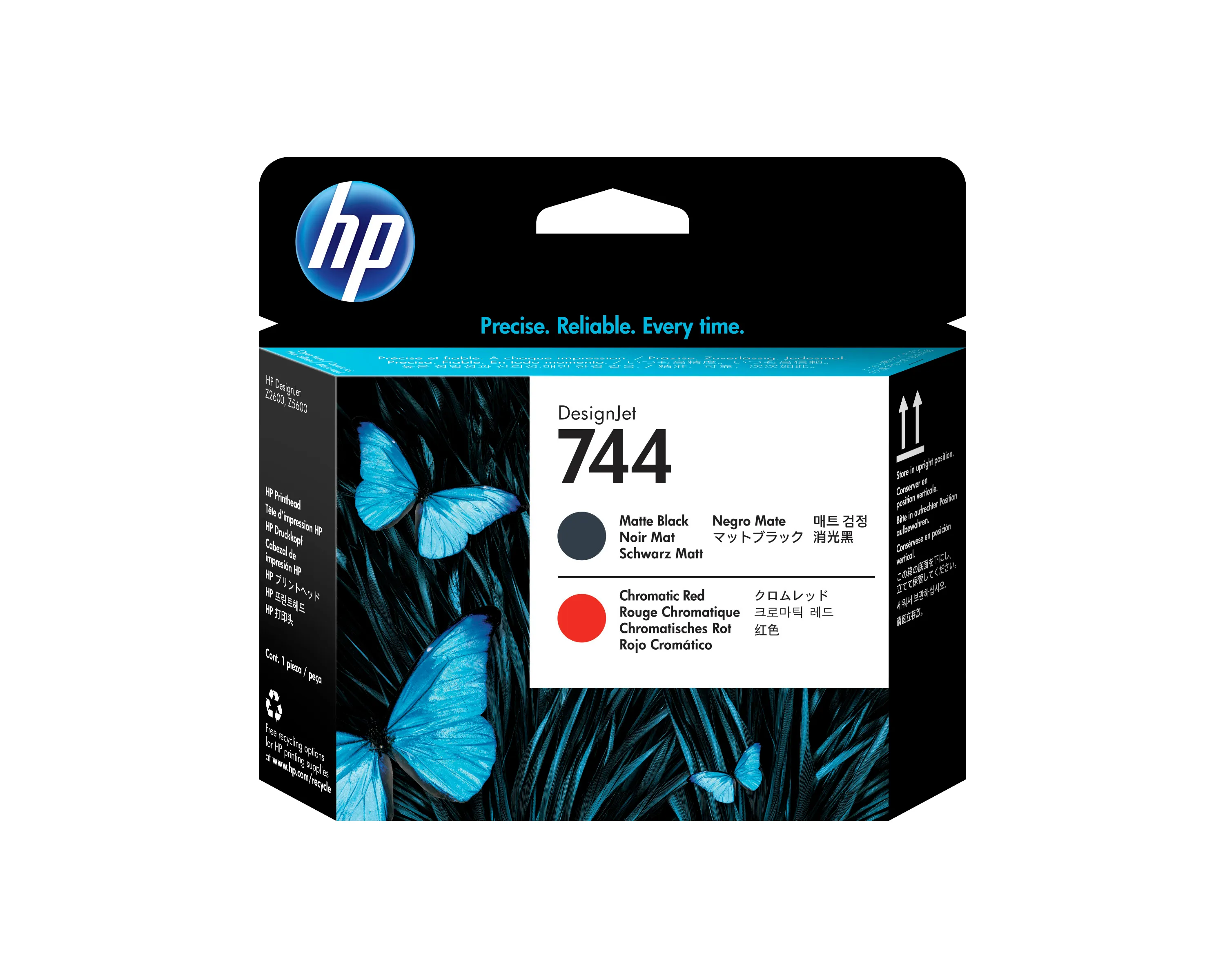 HP 744 - Musta, kromaattinen punainen - tulostinp&auml;&auml; malleihin DesignJet Z2600 PostScript, Z5600 PostScript
