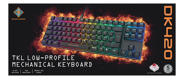 Deltaco Gaming DK420 TKL - gaming keyboard, Outemu Red, black