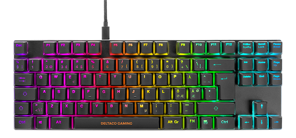 Deltaco Gaming DK420 TKL - gaming keyboard, Outemu Red, black