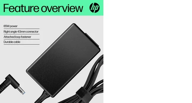 HP Smart AC Adapter - Verkkosovitin - 65 watt - Eurooppa malleihin HP 3005pr USB 3.0 Port Replicator, 215 G1, 24X G1, 24X G2, 25X G1, 25X G2, 3005, 31XX, 340 G1