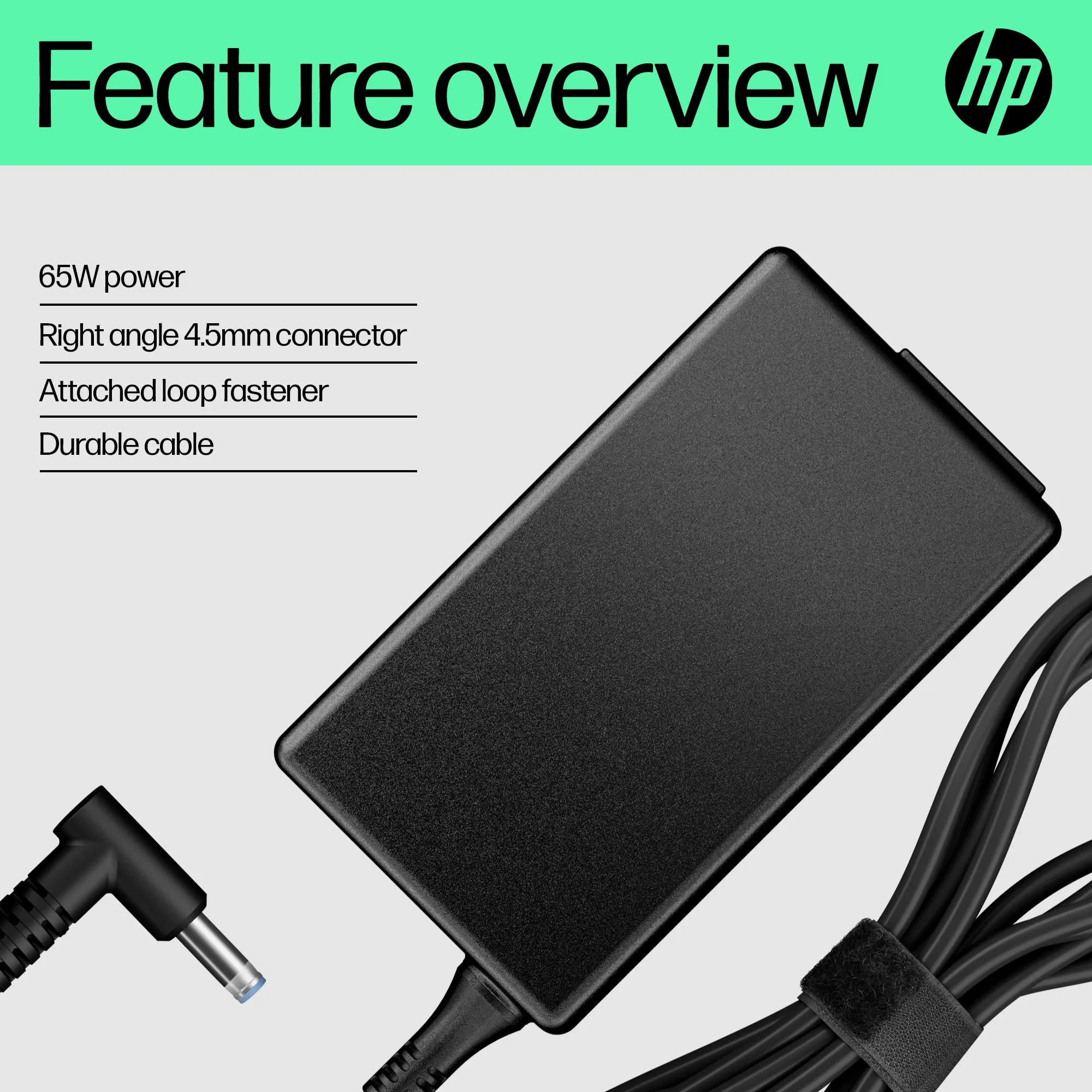 HP Smart AC Adapter - Verkkosovitin - 65 watt - Eurooppa malleihin HP 3005pr USB 3.0 Port Replicator, 215 G1, 24X G1, 24X G2, 25X G1, 25X G2, 3005, 31XX, 340 G1
