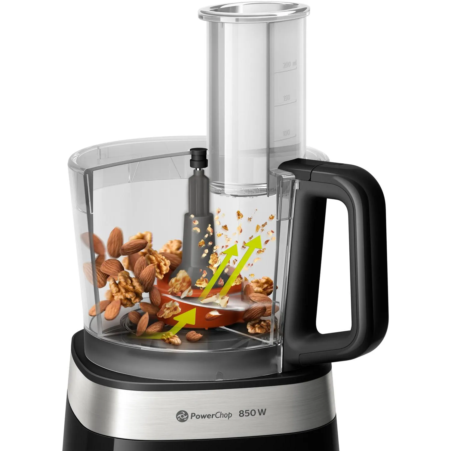 Philips Viva Collection HR7530/10 Food Processor, 850 W, 2.1 L, Black