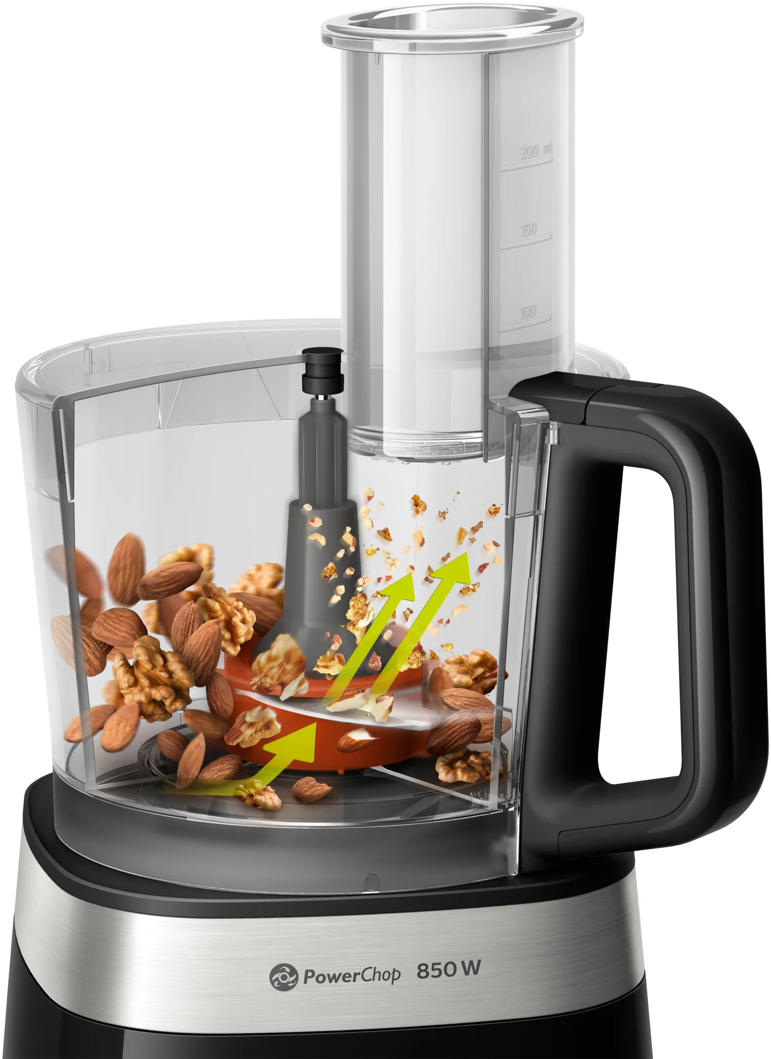 Philips Viva Collection HR7530/10 Food Processor, 850 W, 2.1 L, Black