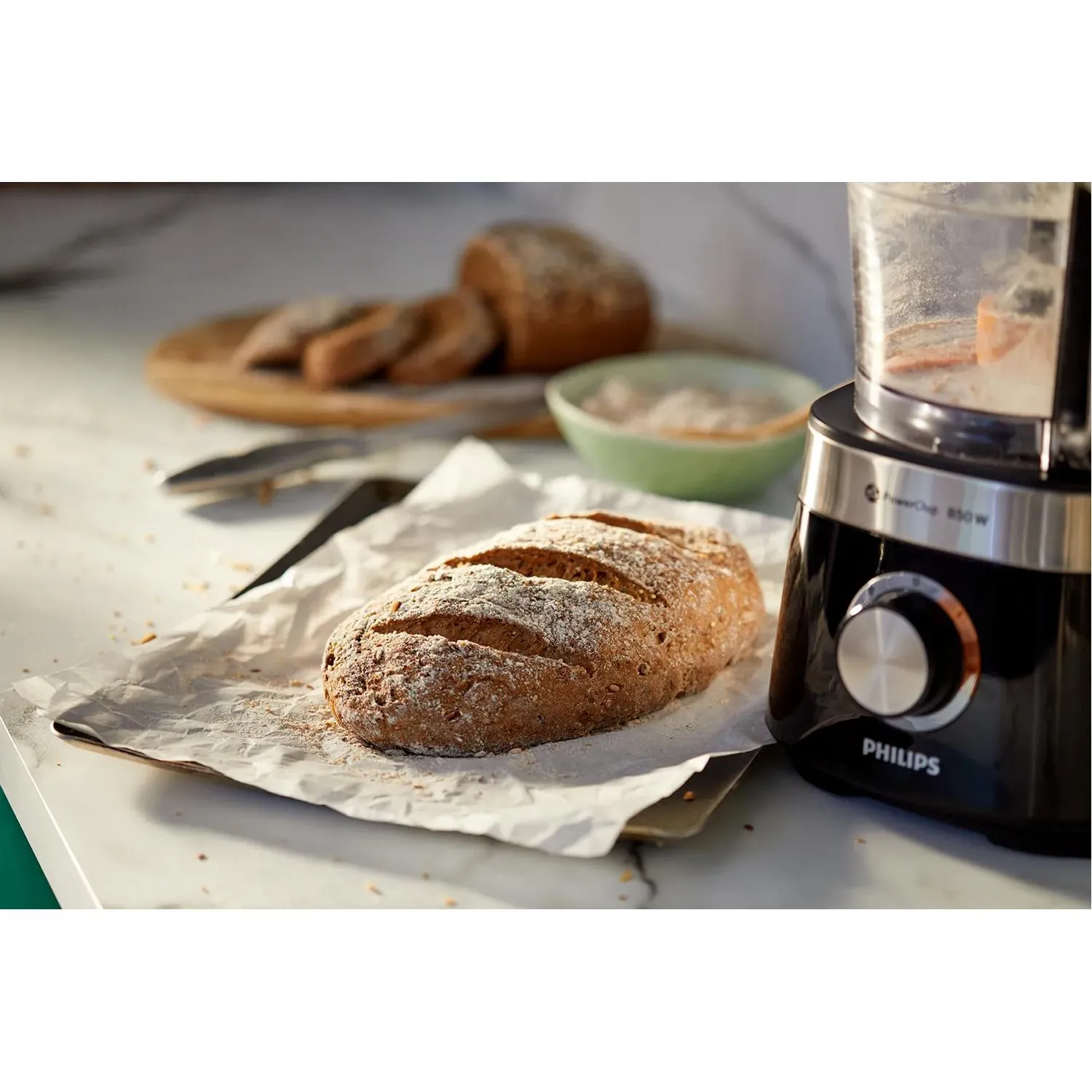 Philips Viva Collection HR7530/10 Food Processor, 850 W, 2.1 L, Black