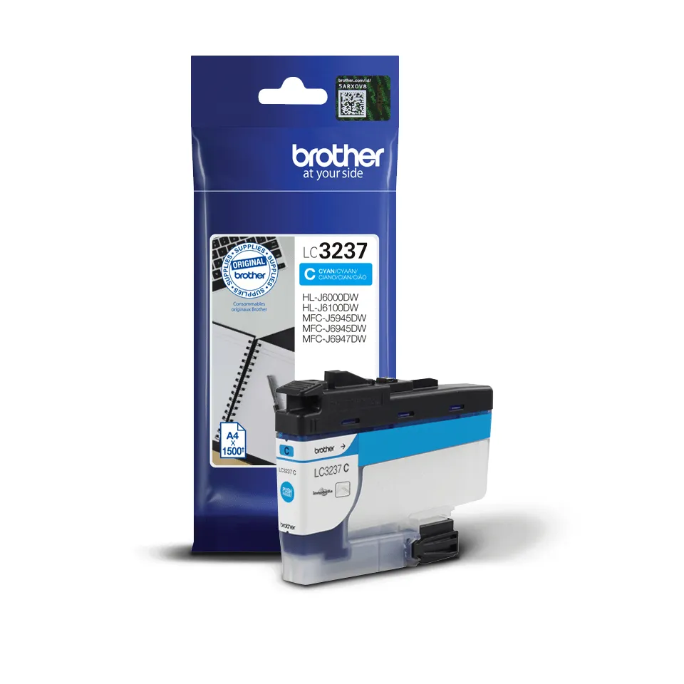 Brother LC3237C toner cartridge, Cyan