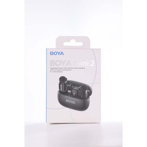 BOYA Mini 2-02 USB-C Wireless Lavalier Microphone (incl. 2 transmitters + 1 receiver + case), Black