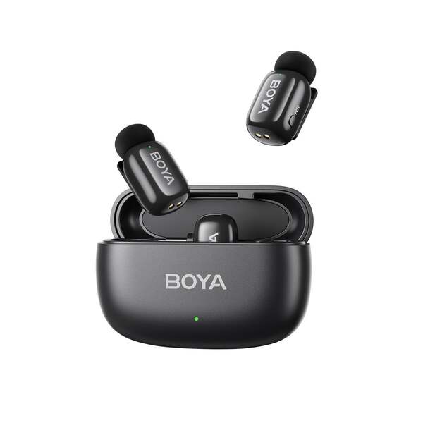 BOYA Mini 2-02 USB-C Wireless Lavalier Microphone (incl. 2 transmitters + 1 receiver + case), Black