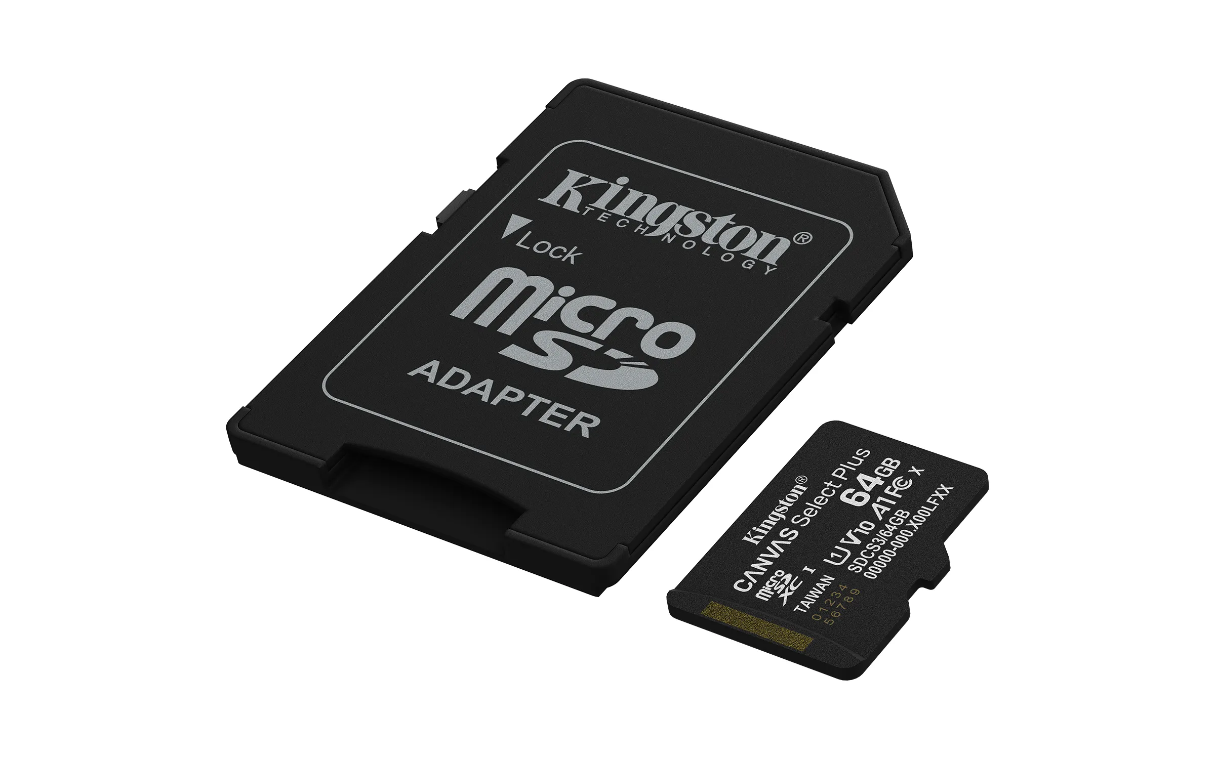 Kingston 64 Gt microSDXC Canvas Select Plus Gen3 -muistikortti + SD adapteri