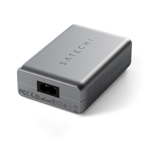 Satechi 100W GaN USB-C PD (2x USB-C + 1x USB-A) - Power adapter, Grey