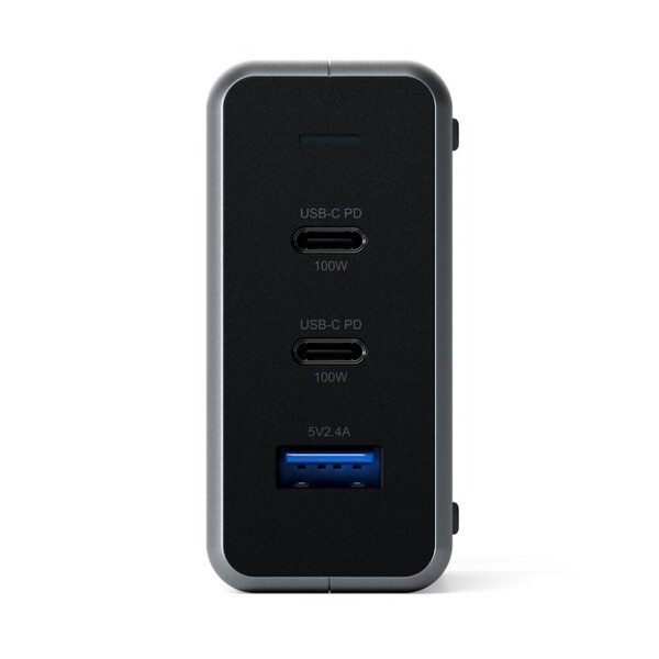 Satechi 100W GaN USB-C PD (2x USB-C + 1x USB-A) - Power adapter, Grey