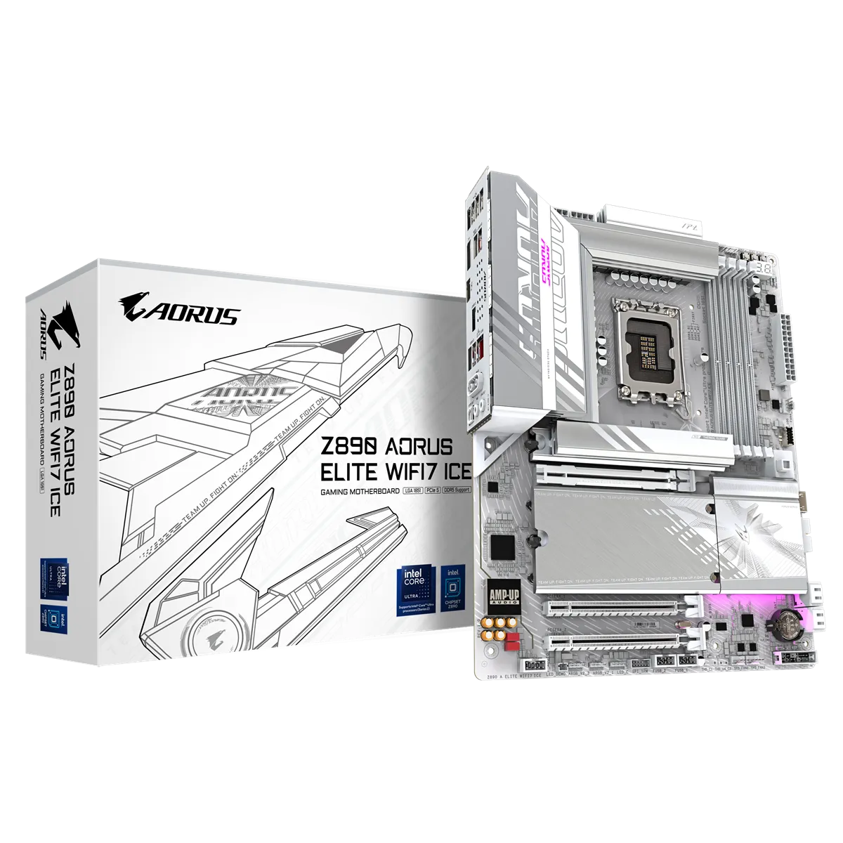 Gigabyte Z890 Aorus Elite Ice WiFi 7 LGA1851 ATX -emolevy