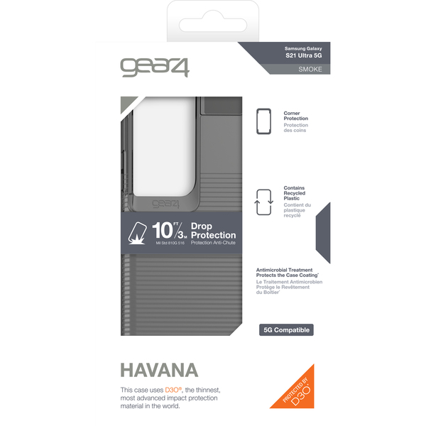 ZAGG Gear4 D3O Havana Samsung Galaxy S21 Ultra 5G Smoke