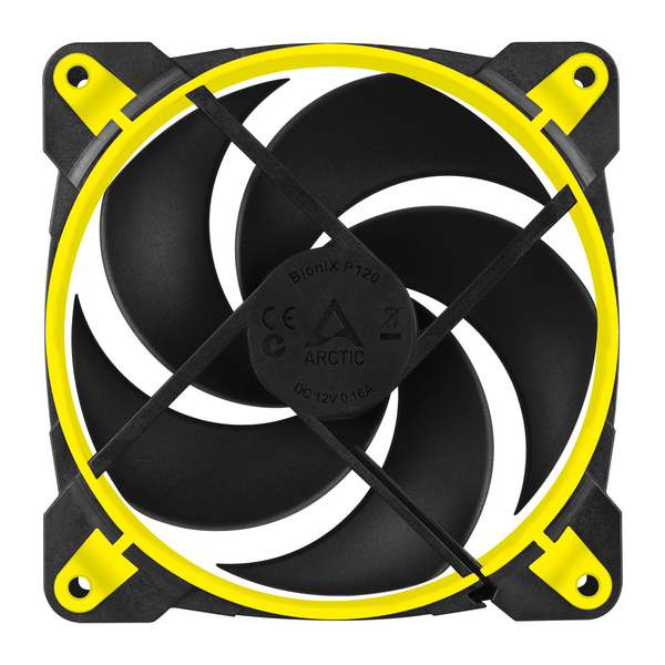 Arctic Cooling BioniX P120 eSport Fan 120mm w/ 3-phase motor, PWM and PST Yellow