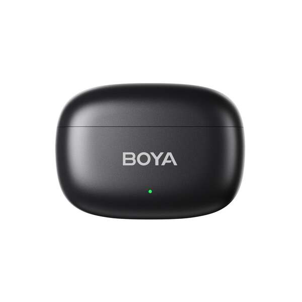 BOYA Mini 2-02 USB-C tr&aring;dl&ouml;s lavaliermikrofon (inkl. 2 s&auml;ndare + 1 mottagare + fodral), svart
