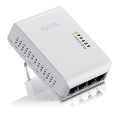 ZYXEL 500 Mbps Powerline Gigabit Switch 4x Gigabit Port Wallmount
