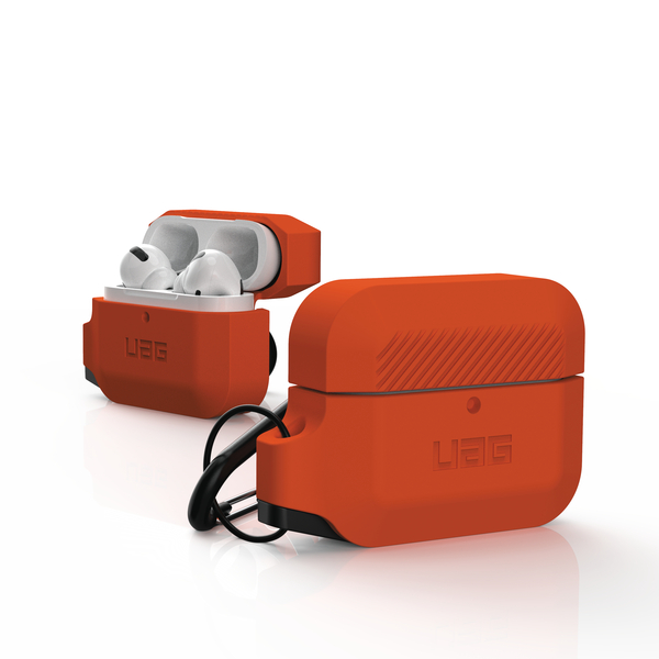UAG Apple Airpods Pro, Kuulokkeiden Silikonikotelo, Oranssi/Musta