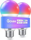 Govee Wi-Fi & Bluetooth RGBWW E27 800 lumen - &Auml;lyk&auml;s LED-lamppu, 2 kpl
