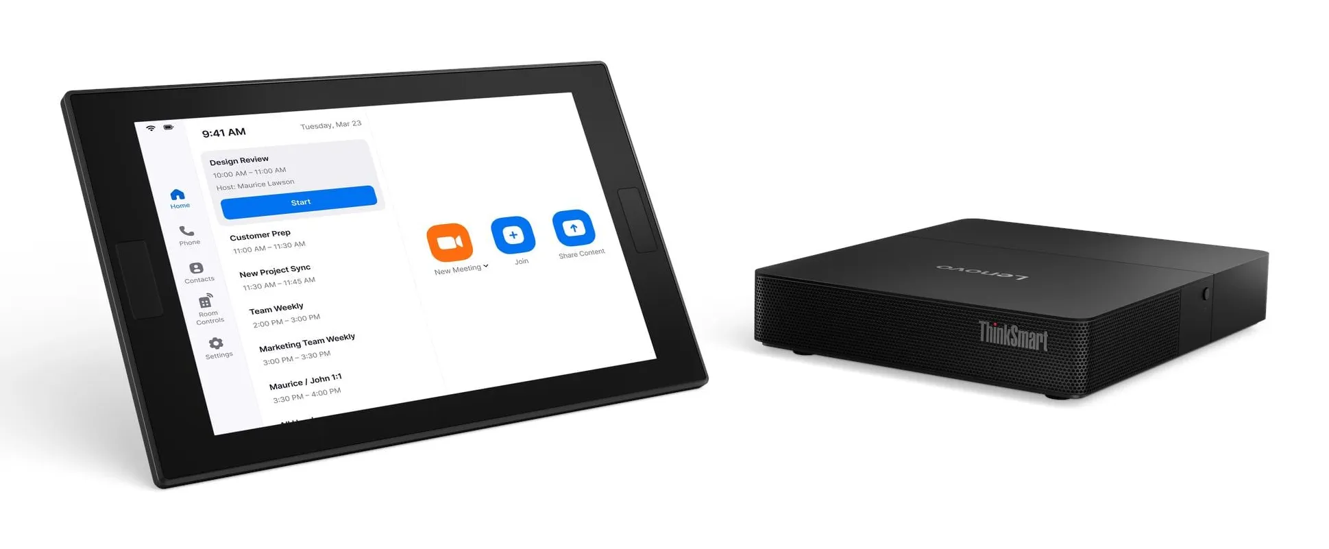 Lenovo ThinkSmart Core Gen 2 &amp; Controller Kit for Zoom Core Ultra 7 165H, 32GB, 256GB, Win 11 IoT Enterprise Mini PC, Black