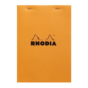Rhodia head stapled pad orange N&deg;15 squar 150sh