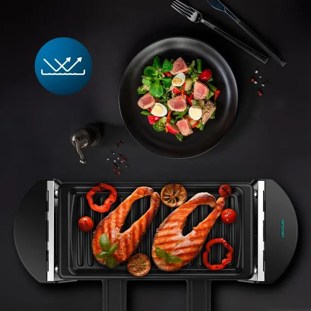 CECOTEC Raclette Cheese&amp;Grill 3200 Pocket elektrisk raclettegrill, 320 watt, 2 personer, svart